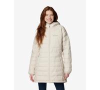 Columbia Powder Lite II Mid Hooded Jacket White Beige Women - L