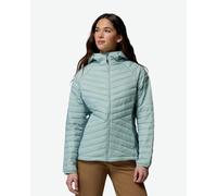 Columbia Women's Powder Pass 3 Hybrid Hooded Jacket, Hooded Puffer Jacket, Crushed Blue/Everblue, X-Small