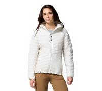 Columbia Women's Powder Pass 3 Hybrid Hooded Jacket, Hooded Puffer Jacket, Sea Salt/Dark Stone, Large
