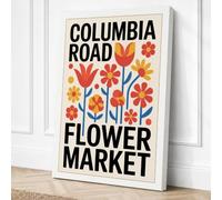 Columbia Road Flower Market Canvas Wall Art Print 18x12 Inch (46 x 30 cm)