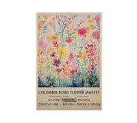 Columbia Road Flower Market, Pink Floral Canvas Poster Wall Art Decor Print Picture Paintings for Living Room Bedroom Decoration 24x36inch(60x90cm)