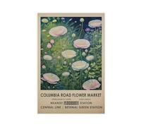 Columbia Road Flower Market, Pink Vintage Flower Canvas Poster Wall Art Decor Print Picture Paintings for Living Room Bedroom Decoration 16x24inch(40x60cm)