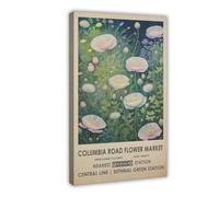 Columbia Road Flower Market, Pink Vintage Flower Canvas Poster Wall Art Decor Print Picture Paintings for Living Room Bedroom Decoration 24x36inch(60x90cm)
