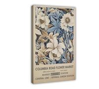 Columbia Road Flower Market, Vintage Botanical Art Canvas Poster Wall Art Decor Print Picture Paintings for Living Room Bedroom Decoration 16x24inch(40x60cm)