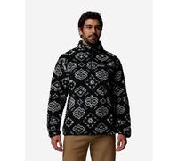 Columbia Men's Rugged Ridge High Pile Half Zip, Fleece Pull Over, Black Checked Out/Black, X-Large