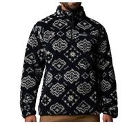 Columbia Men's Rugged Ridge High Pile Half Zip, Fleece Pull Over, Black Checked Out/Black, Large