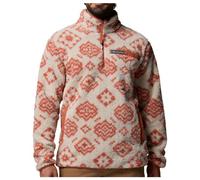 Columbia Men's Rugged Ridge High Pile Half Zip, Fleece Pull Over, Dark Stone Checked Out/Teak Brown, Medium