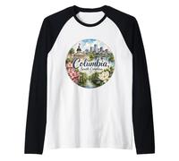 Columbia SC South Carolina USA Capital Raglan Baseball Tee