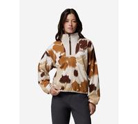 Columbia Sequoia Grove II Printed Half Zip fleece brown white women - S