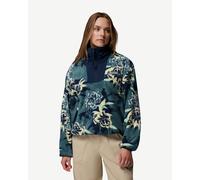 Columbia Womens Sequoia Grove Print Half Zip Fleece Jacket Blue XL