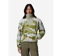 Columbia Sequoia Grove Printed Half Zip Fleece Light Blue Green Women - S