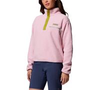 Columbia - Short fleece jacket with half-zip collar - Helvetia II Cropped Half Snap Fleece Pink Agate Peppercorn Flint Grey for Women - Size L Pink L
