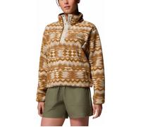 Columbia - Short fleece jacket with half-zip collar - Helvetia II Printed Cropped Half Snap Delta Retrotree for Women - Size L - Beige Beige L