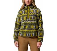 Columbia - Short fleece jacket with half-zip collar - Helvetia II Printed Cropped Half Snap Mossy Green Retrotree for Women - Size XS Green XS