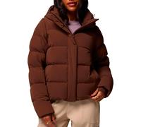 Columbia - Short natural down jacket - Women - Amaze Puff Hooded Jacket - Amaze Puff Hooded Jacket Tobacco for Women - Size M - Brown Brown M