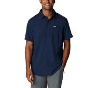 Columbia Silver Ridge Utility Lite Short Sleeve Hiking T-shirt Men's, Navy Blue Collegiates, XL