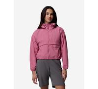 Columbia Spire Valley Cropped Hooded Windbreaker Jacket Pink Women - XL