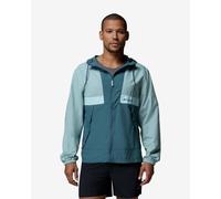 Columbia Spire Valley Hooded Windbreaker Jacket Turquoise Blue - XXL