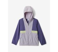 Columbia Spire Valley Hooded Windbreaker Jacket Violet Yellow Boy - L