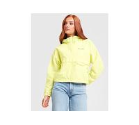 Columbia Spire Valley Cropped Hooded Windbreaker Jacket Neon Yellow Women - L