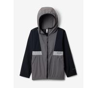 Columbia Spire Valley Windbreaker hooded Jacket black dark grey Kids - S