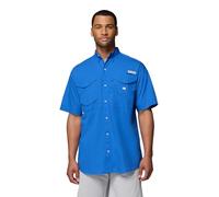 Columbia Standard Men’s Bonehead Short-Sleeve Work Shirt, Comfortable and Breathable, Vivid Blue, X-Small