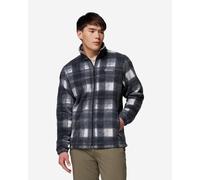 Columbia Men's Steens Mountain Printed Jacket, Full Zip Fleece Jacket, Chalk Omblur, XL