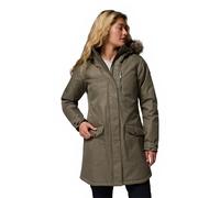 Columbia Women's Suttle Mountain Long Insulated Jacket, Winter Jacket, Stone Green, X-Large
