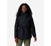Columbia Women's Sweet Creek 2 Lined Rain Jacket, Waterproof Rain Jacket, Black, Medium