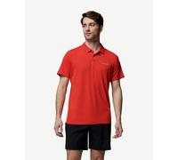 Columbia Tech Trail Utility Short Sleeve Polo Shirt Intense Orange - L