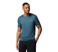 Columbia Three Pitch Ss Crew Polyester Men's Blue Activewear t-Shirts M