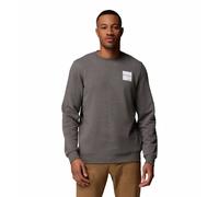 Columbia Men's Trek Crew, Crew Sweatshirt, Charcoal Heather/Boxy Brand, XL