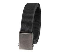 Columbia Unisex's Military Web Belt-Adjustable One Size Cotton Strap and Metal Plaque Buckle, Black