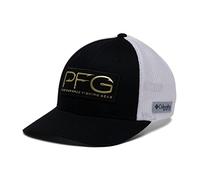 Columbia Unisex-Adult PFG Hooks Mesh Ball Cap, Black/Gold, S/M