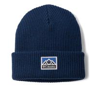 Columbia Unisex-Adult Whirlibird Cuffed Beanie, Collegiate Navy/MTN Blue Marled/Mountains, One Size