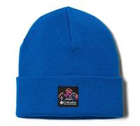 Columbia Unisex City Trek Heavyweight Beanie, Bright Indigo/Heritage Patch, One Size