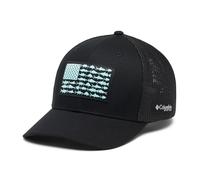 Columbia Unisex PFG Fish Flag Mesh Ball Cap, Black/Black, Large/X-Large, Black/Black, Large-X-Large