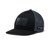 Columbia Unisex PFG Fish Flag Mesh Ball Cap-High Crown, Black/Graphite, XX-Large