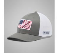 Columbia Men's PFG Fish Flag Mesh Ball Cap-High, Titanium/White, Large-X-Large