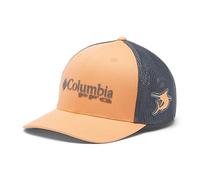 Columbia Unisex PFG Logo Mesh Ball Cap - High Crown, Bright Nectar, Large/X-Large