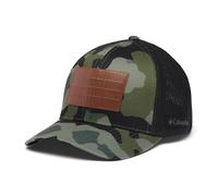 Columbia Unisex Rugged Outdoor Mesh Hat, Stone Green Mod Camo/Tree Flag, Large/X-Large