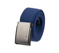 Columbia Unisex's Military Web Belt-Adjustable One Size Cotton Strap and Metal Plaque Buckle, Blue