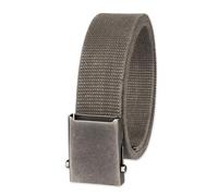 Columbia Unisex's Military Web Belt-Adjustable One Size Cotton Strap and Metal Plaque Buckle, Charcoal