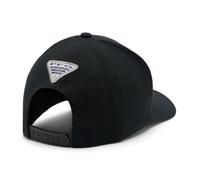 Columbia Unisex's PFG Elite 3D Stretch Snap Back Baseball Cap, Black/Square Logo, One Size