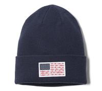 Columbia Unisex's PFG Fish Flag Cuffed Beanie Hat, Carbon, One Size