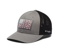 Columbia Unisex's PFG Fish Flag Mesh Ball Cap-High, Titanium/Black, X-Large