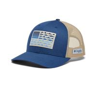 Columbia Unisex's PFG Fish Flag Mesh Snap Back Cap, Carbon/Ancient Fossil, One Size