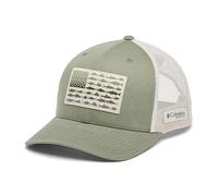 Columbia Unisex's PFG Fish Flag Mesh Snap Back Cap, Cypress/Fossil, One Size