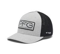 Columbia Unisex's PFG Hooks Mesh Ball Cap, Cool Grey Heather/Black, XXL