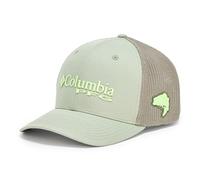 Columbia Unisex's PFG Logo Mesh Ball Cap, Smokey Sage/Cypress, S-M